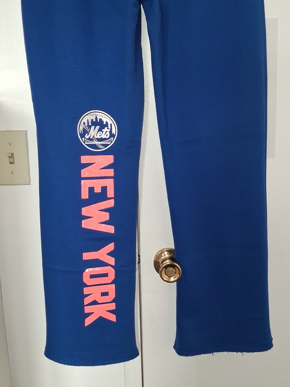 PINK (VS) Blue Joggers with Orange Sequins SzM - Picture 7 of 8